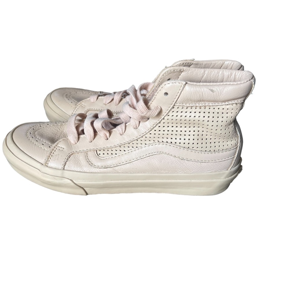 Vans Sk8-Hi Tapered Perforated Leather in Peach Blush Women's Size 6 - Picture 7 of 7